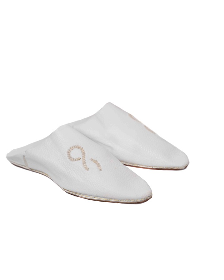 Babouche homme - Blanc