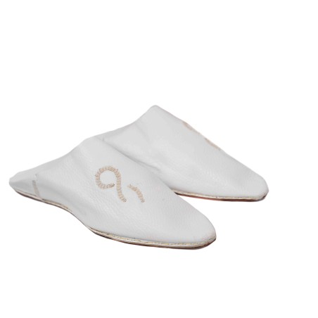 Babouche homme - Blanc