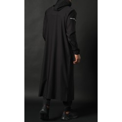 Qamis lungo Eminence - Nero con ricami dorati - Qabail