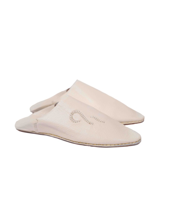 Babouche beige homme | La babouche marocaine de couleur crème