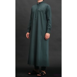 Eminence Long Qamis - Preto com bordados dourados - Qabail