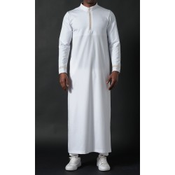 Eminence Long Qamis - Preto com bordados dourados - Qabail