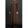 Eminence Long Qamis - Negro con bordado dorado - Qabail