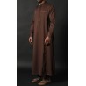 Eminence Long Qamis - Sort med guldbroderi - Qabail