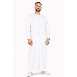 Qamis Emirati Blanc - Coton