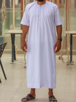 Emirati Qamis algodão manga...