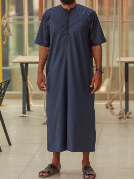 Qamis a maniche corte in...