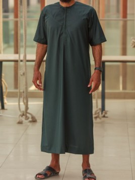 Qamis emiratino in cotone a...