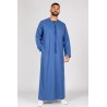 Qamis Emirati bleu jean - Coton
