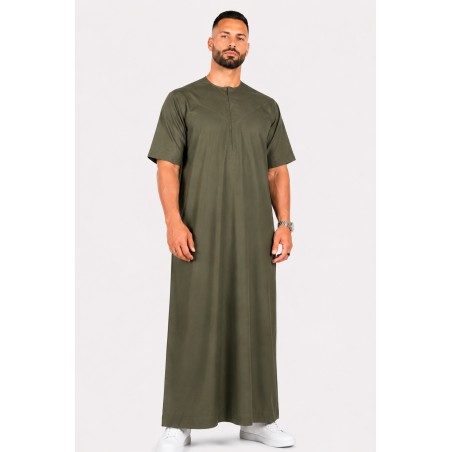 Emirati Qamis verde bottiglia - Cotone