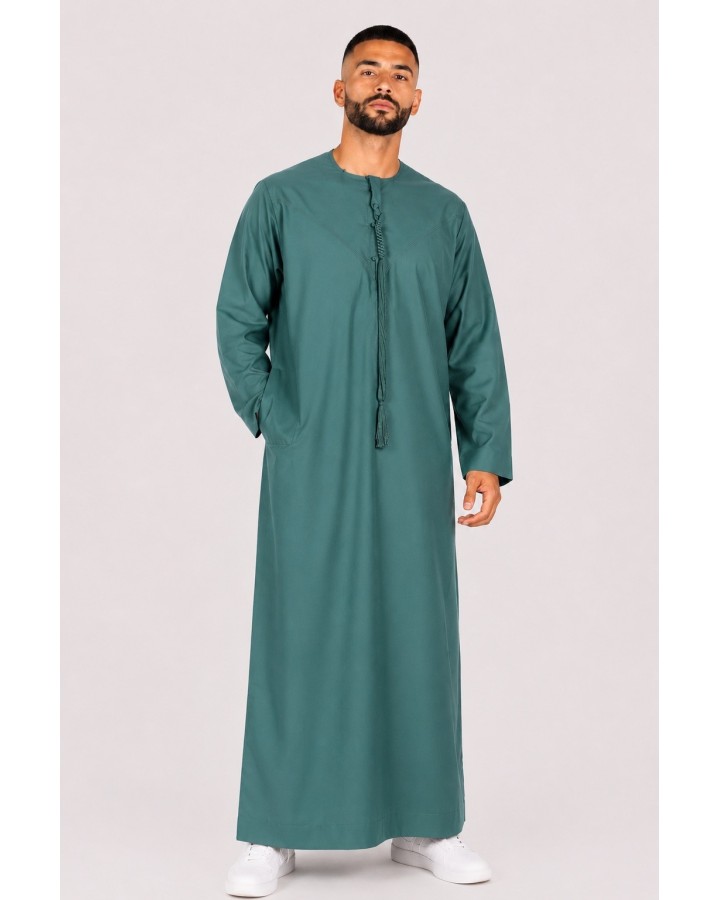 Qamis Emirati verde vechi - Bumbac