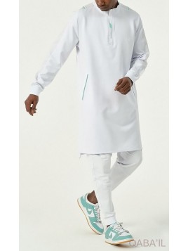 Subltil kort Qamis - hvid -...