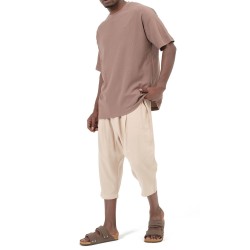 QTS1010 Classic Tencel Cropped Pants - Beige - Qabail