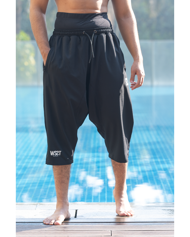 Sarouel de bain long - noir  - Wassat