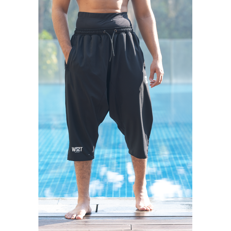 Sarouel de bain long - noir  - Wassat