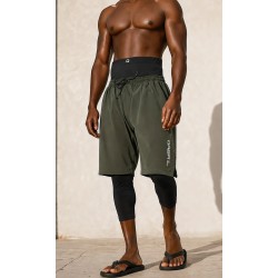 Short de baie kaki saroual - Qabail