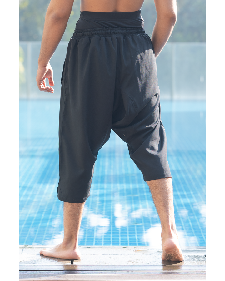 Sarouel de bain long - noir  - Wassat