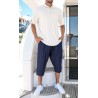 Klassiske capri-bukser i Tencel QTS1010 – natblå – Qabail