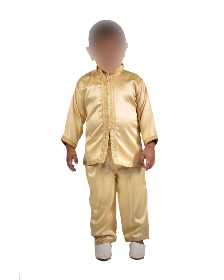 Jabador bambino 3 pezzi - Indumento per circoncisione infantile - Giallo