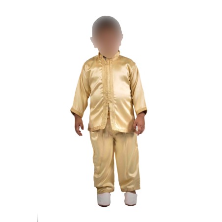 Jabador enfant 3 pièces - Tenue de circoncision enfant - Jaune