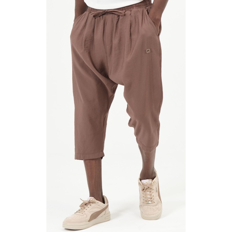 Klassiske capri-bukser i Tencel QTS1010 – brun – Qabail