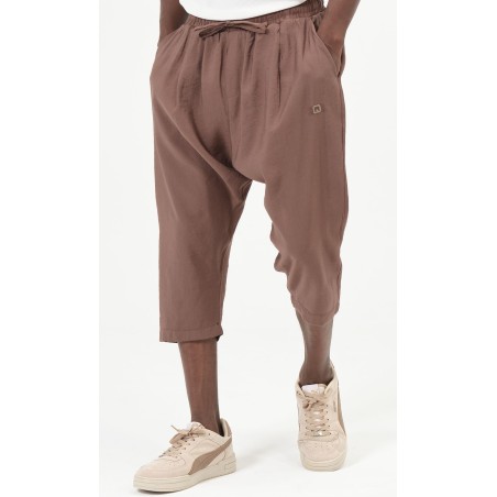 Klassiske capri-bukser i Tencel QTS1010 – brun – Qabail