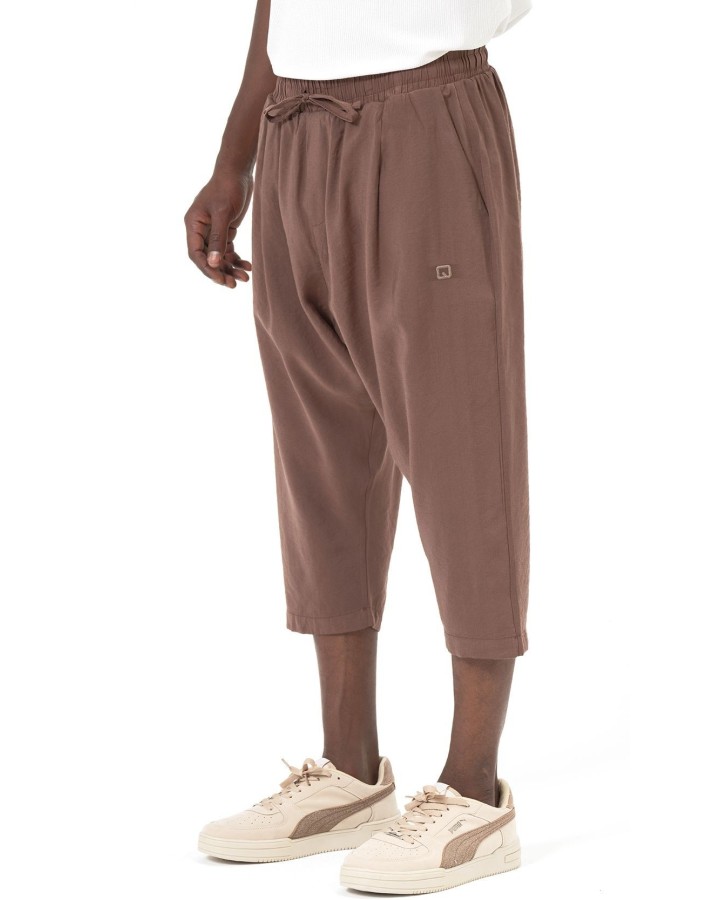 Klassiska capribyxor i Tencel QTS1010 – bruna – Qabail
