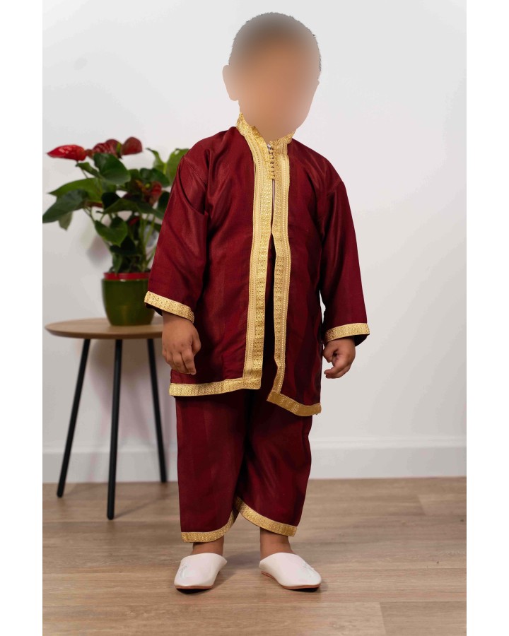 Jabador 3 pezzi per bambini - Indumento per circoncisione per bambini - Granato