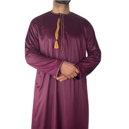 Qamis Saoudien Bleu Marine - Satiné Precious