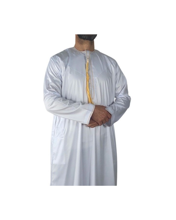 Qamis Saoudien Bleu Marine - Satiné Precious