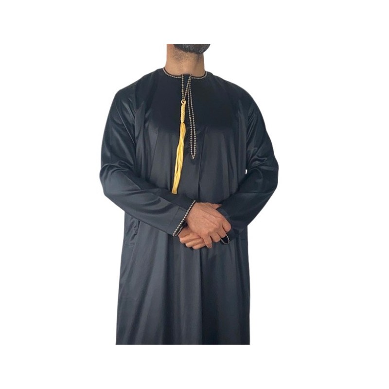 Qamis saudita blu navy - Satin Precious