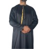 Qamis saudíes azul marino - Satin Precious