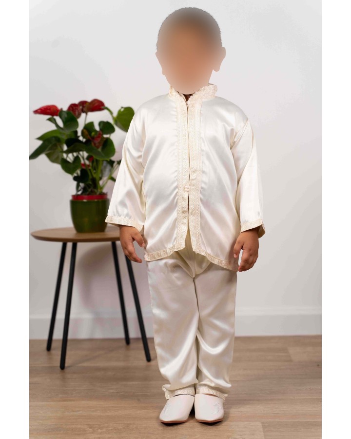 Jabador child 3 pieces - Child circumcision garment - Cream