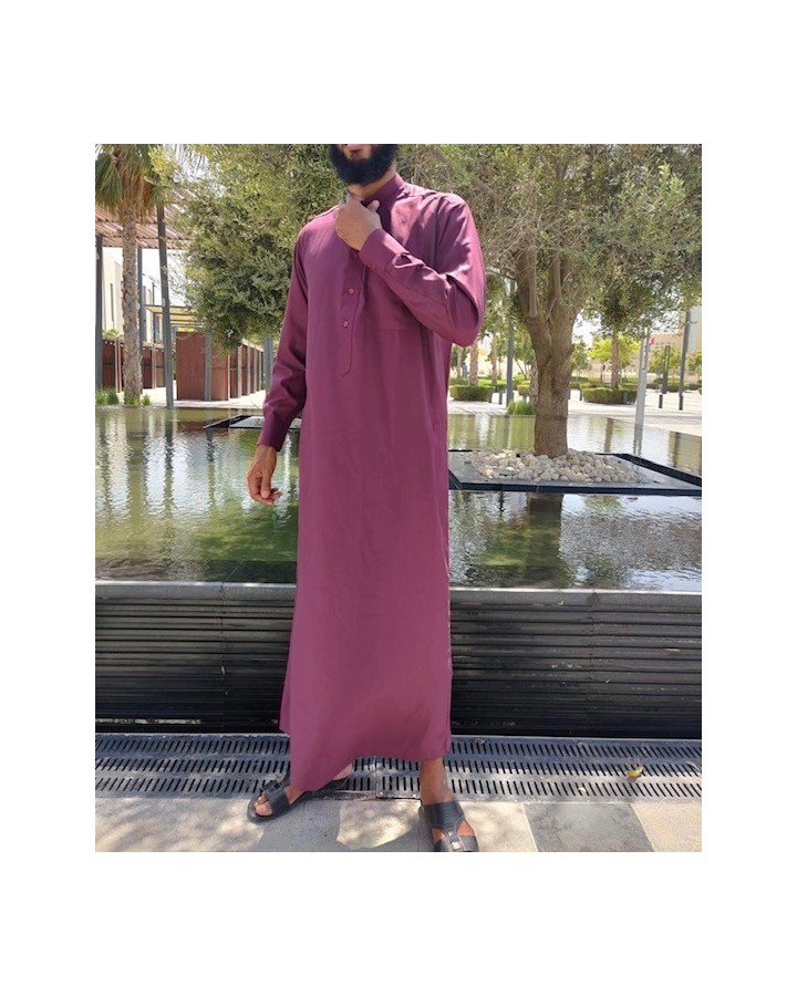 Qamis Saoudien Bordeaux - Cotton