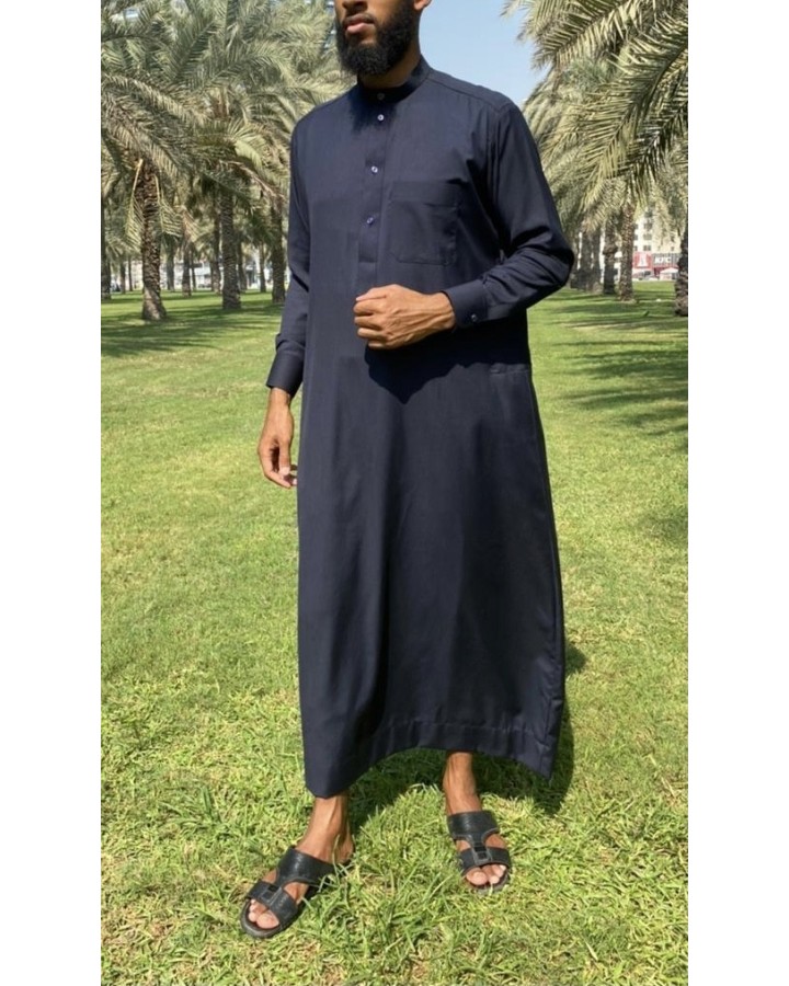 Saudi Qamis Nachtblau - Baumwolle