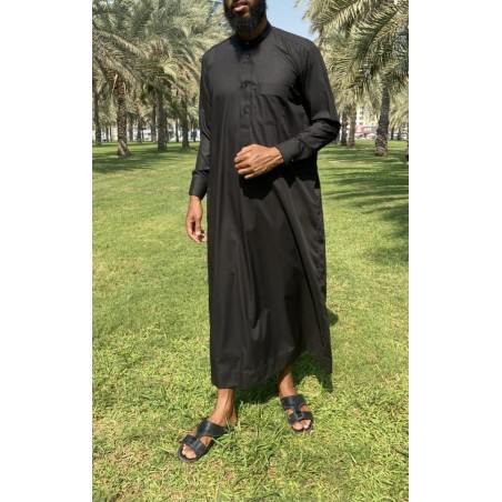 Sort Saudi Qamis - Bomuld
