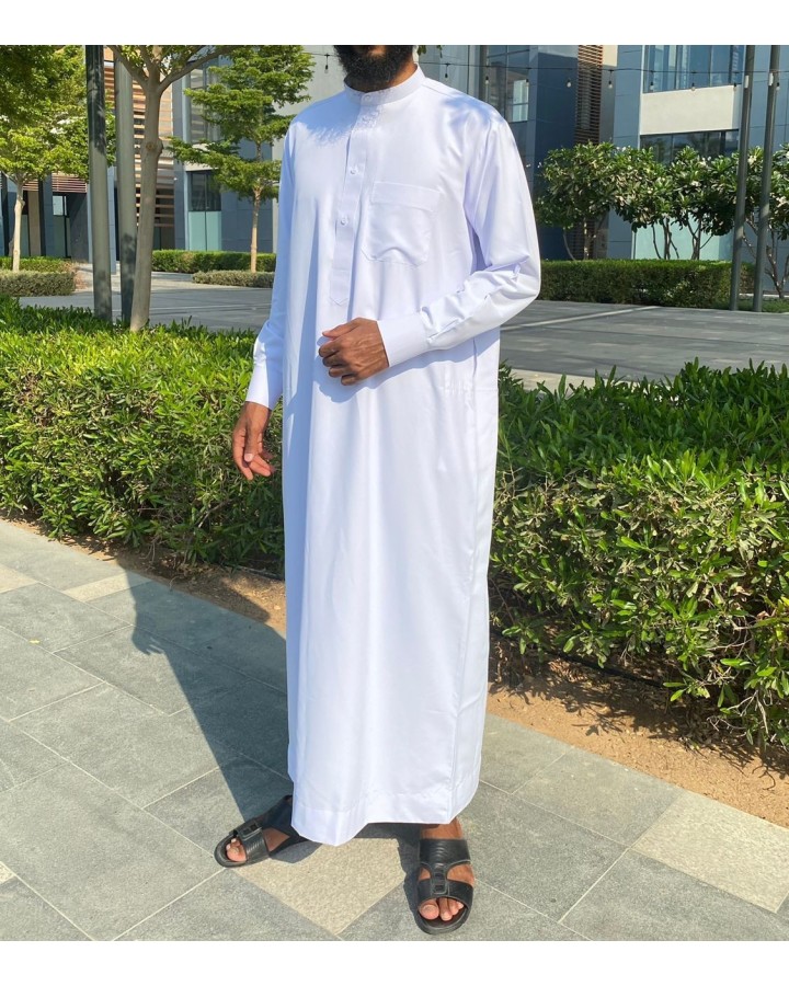Qamis Saoudien Blanc - Coton