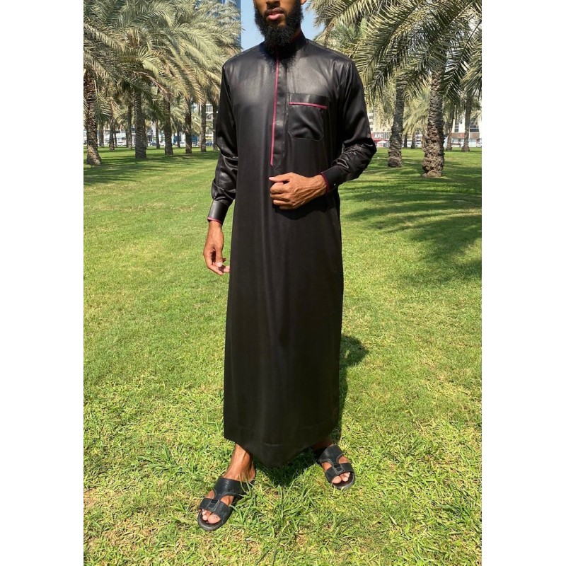 Marinblå Saudiarabisk Qamis - Satin Precious