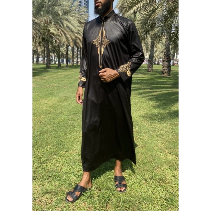 Saudi Qamis Marineblau - Satin Precious