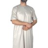 Emirati Qamis kortärmad Beige - Satiné Precious