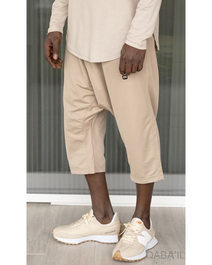 Ljus Saroual Pantacourt - Beige - Qabail