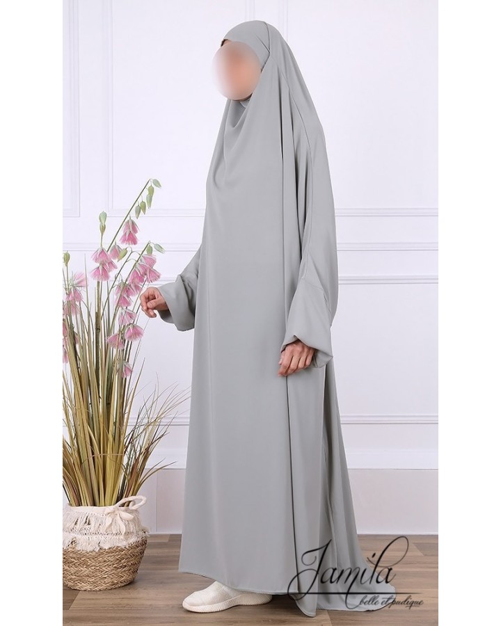 Jilbab 1 Pièce Kaki clair 2309 - Microfibre - Jamila