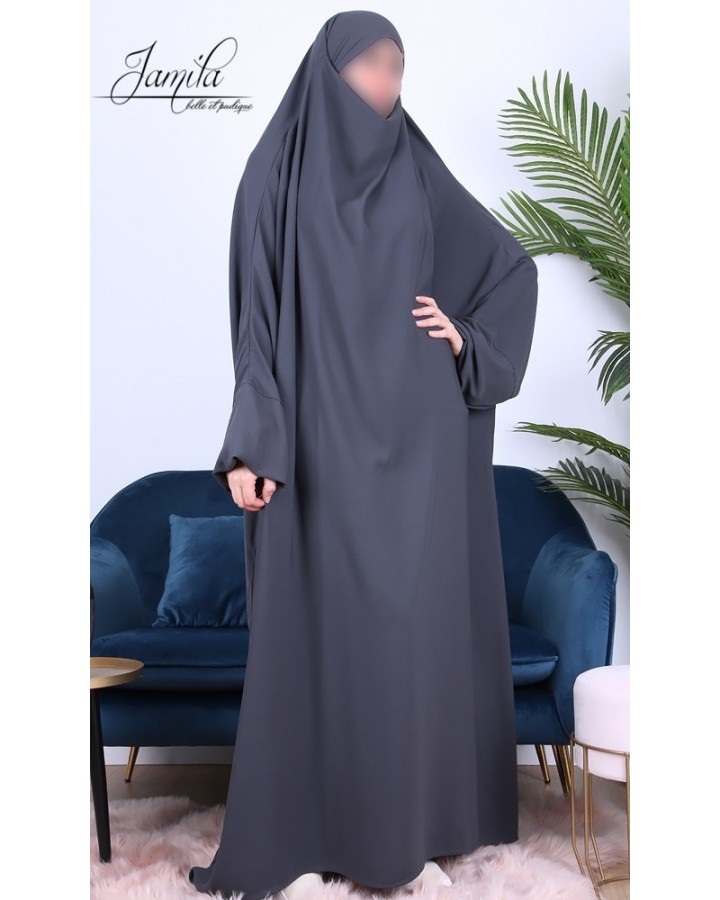 Jilbab 1 Pièce Antracit 2637 - Mikrofiber - Jamila
