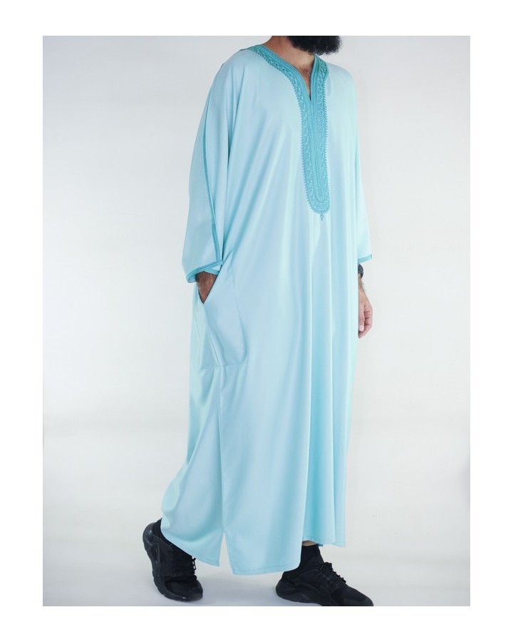 Amir Moroccan Gandoura - water green