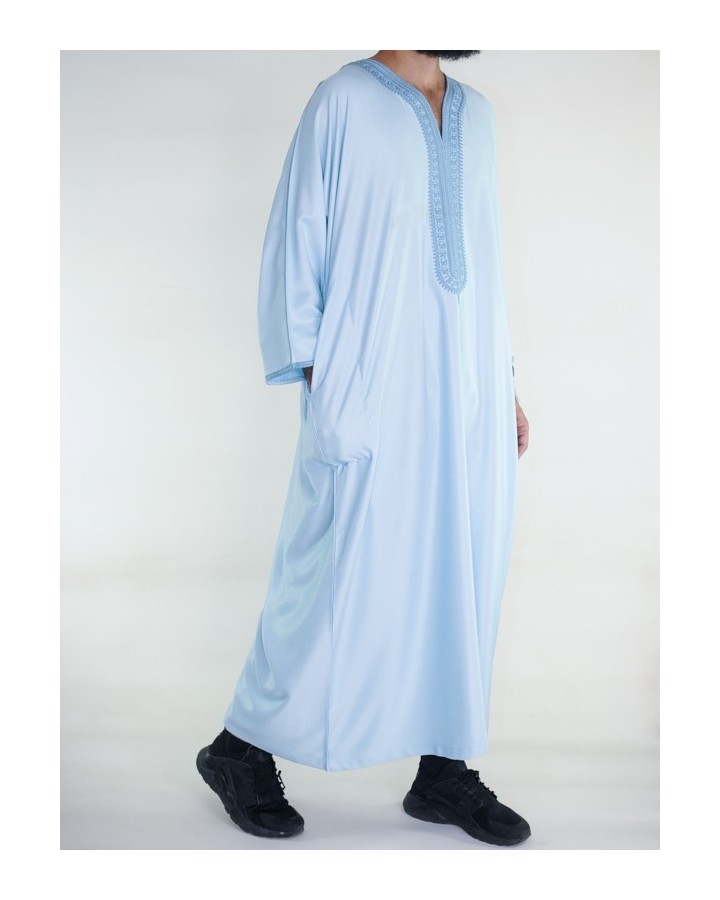 Amir Moroccan Gandoura - albastru cyan