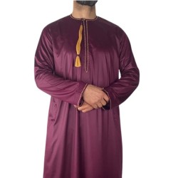 Qamis saudíes azul marino - Satin Precious
