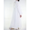 Djellaba marocaine en mousseline - Blanc cassé