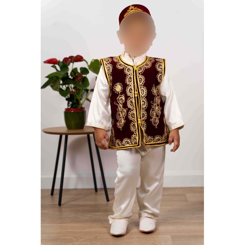 Tenue de circoncision enfant -  bordeaux