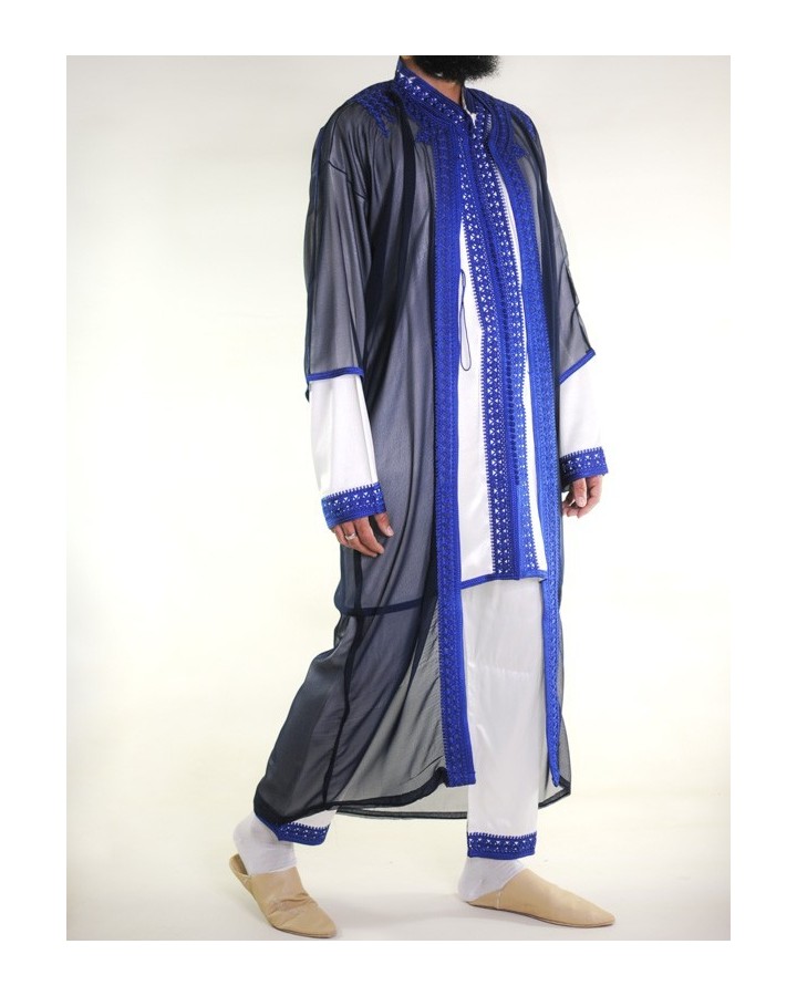 Jabador homme 3 Pièces - Blanc cassé et Bleu Marine