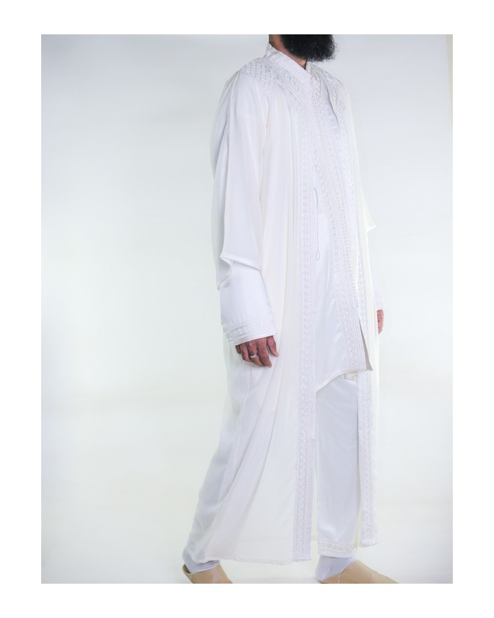 Jabador Herren 3-teilig - Off-White und Marineblau